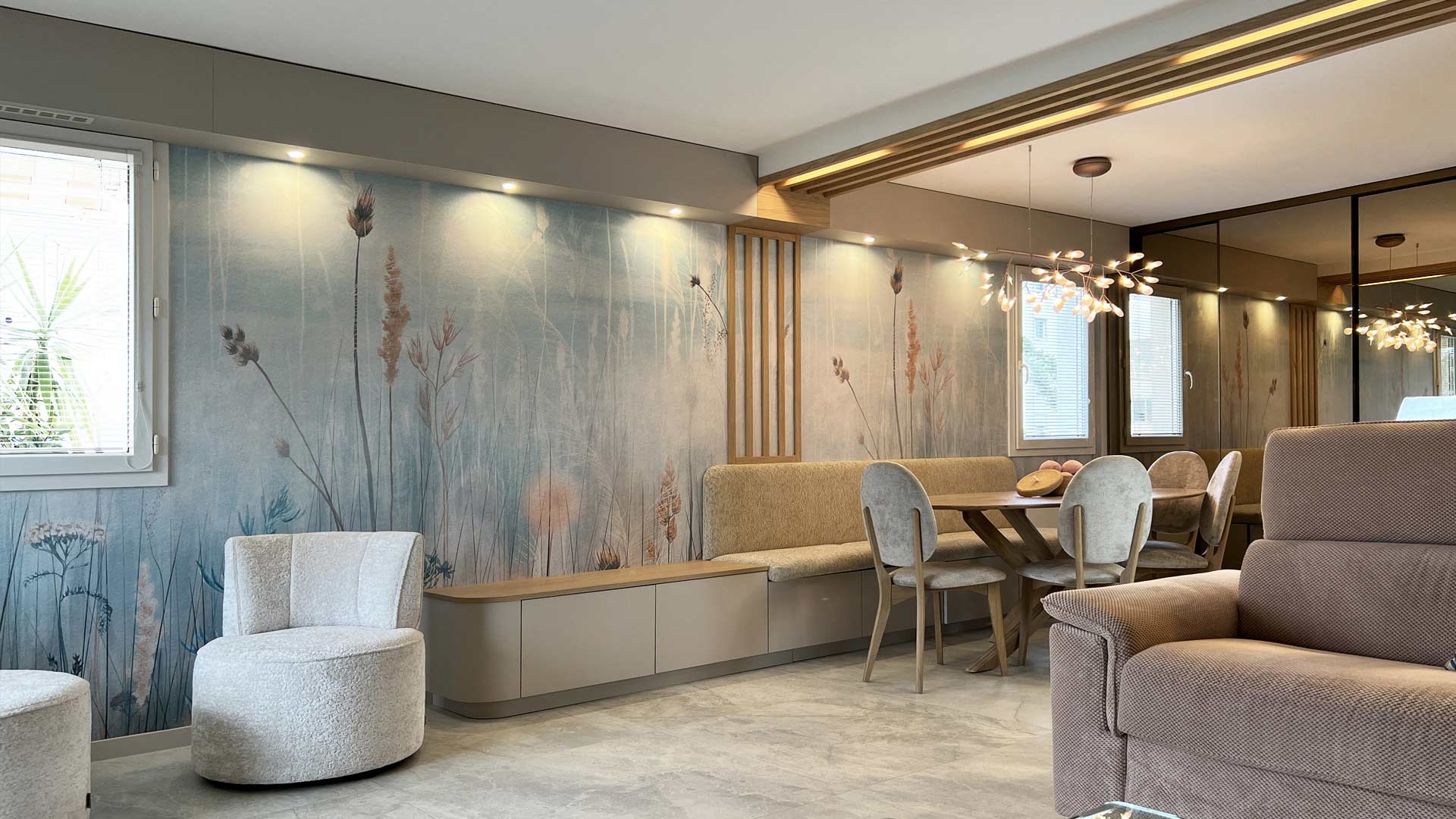 KLR : Architecture intérieur et aménagement sur mesure d'un appartement à Lyon.