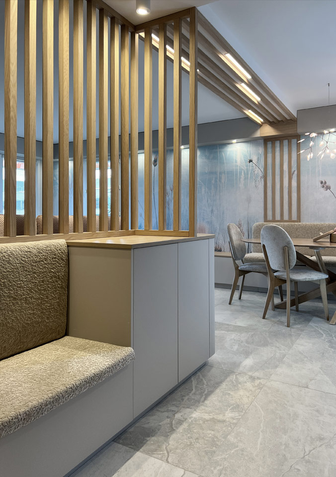 KLR : Architecture intérieur et aménagement sur mesure d'un appartement à Lyon, tasseaux.