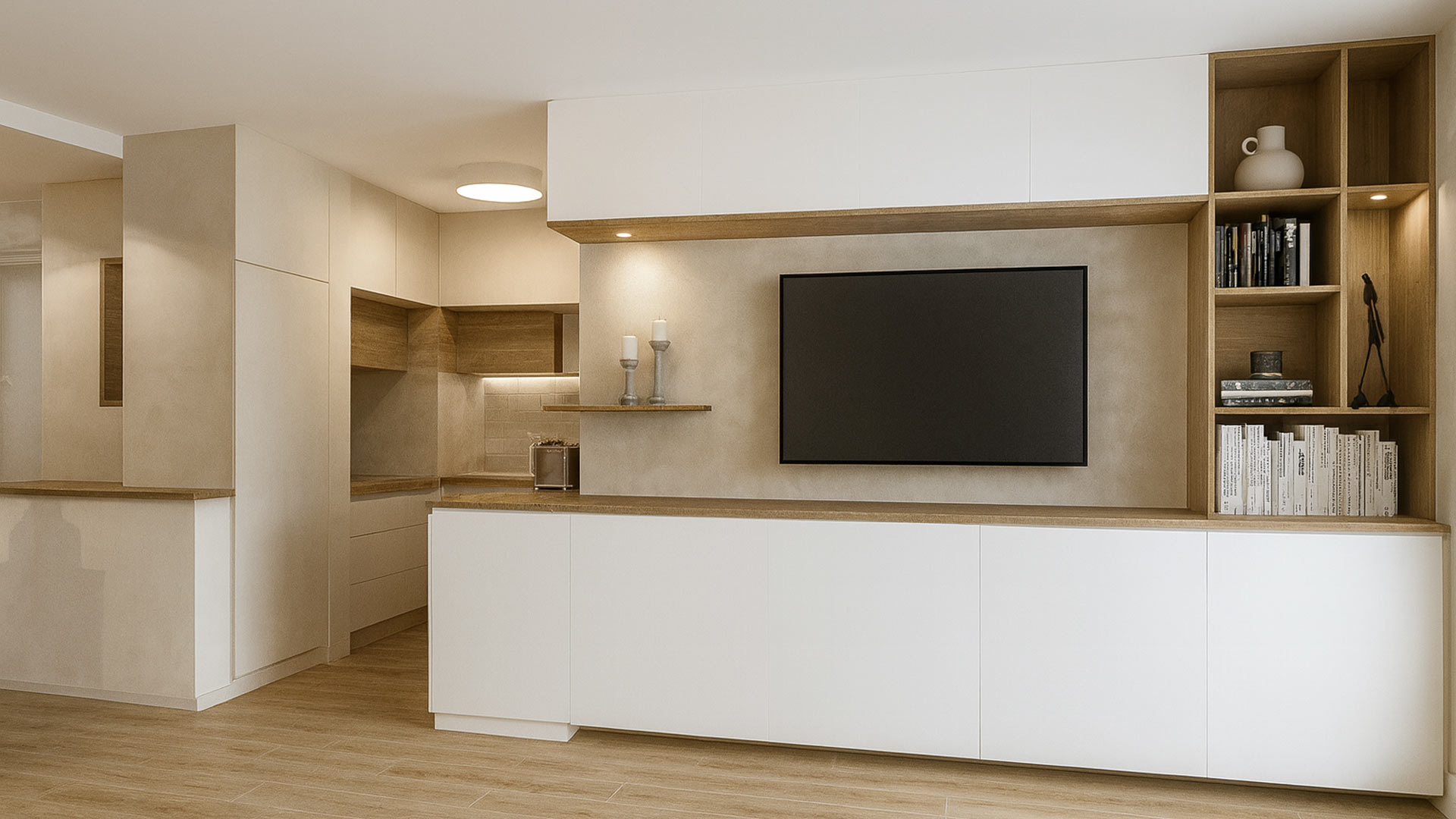 KLR : Rénovation complète et aménagement sur mesure d'un appartement de vacances à St-Raphaël dans le sud de la France.