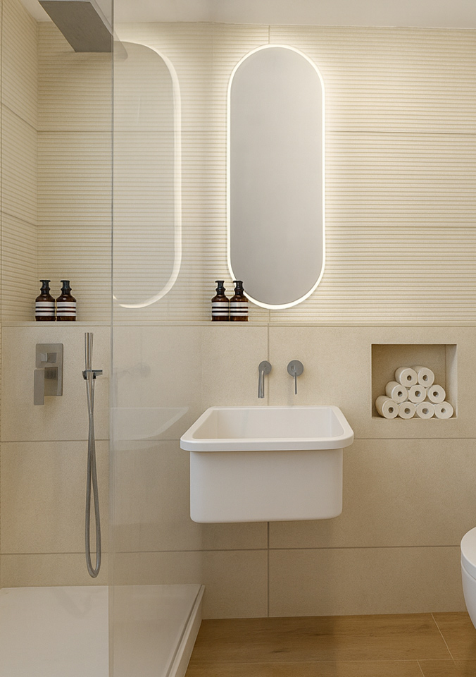 KLR : Rénovation complète et aménagement sur mesure d'un appartement de vacances à St-Raphaël dans le sud de la France.