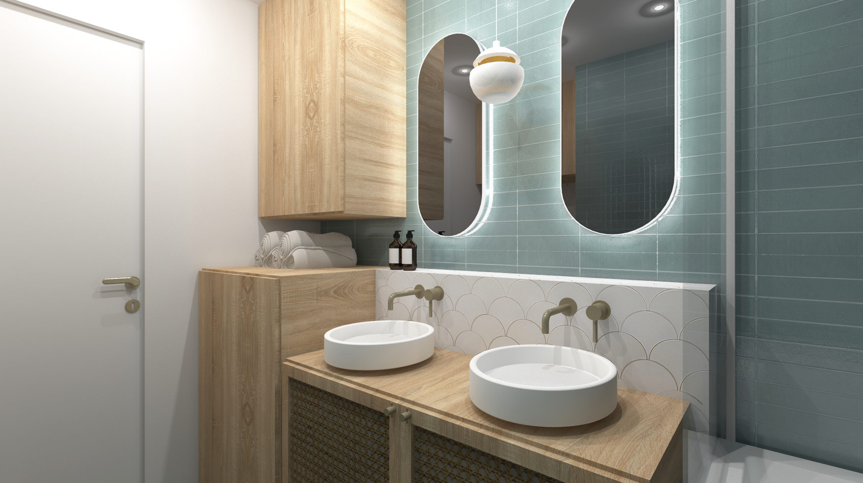 KLR : Rénovation intérieure d’un appartement à Paris, aménagement d’une salle de bain.